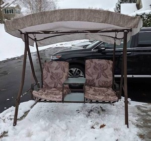 Outdoor 2-Person Canopy Porch Swing