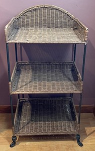 lot 31 image: Wonderful 3 Tier Wicker Shelf