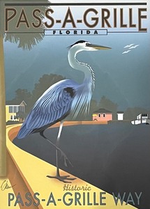 lot 36 image: Framed Pass-A-Grill Florida Print by George Chase