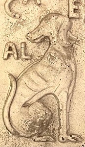lot 62 image: Canine Themed Decorative Plaster Item