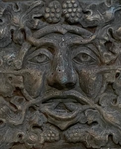 lot 57 image: Green Man Medieval Cement Square