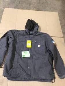 lot 3 image: Carhartt Mens Bartlett JacketRELAXED FIT WASHED DUCK SHERPA-LINED UTILITY JACKET - 2 WARMER RATING XL
