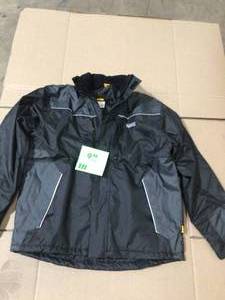 lot 7 image: Dewalt Brookeville Mens Size Black Polyester Waterproof Hooded Jacket DXWW50002-BLK Size Large