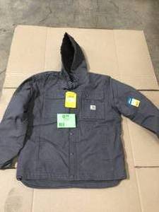 lot 9 image: Carhartt Mens Bartlett Jacket RELAXED FIT WASHED DUCK SHERPA-LINED UTILITY JACKET - 2 WARMER RATING SIZE M