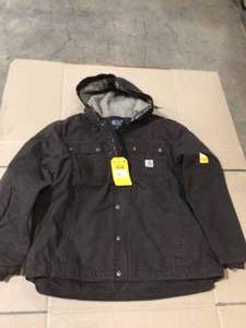 lot 15 image: Carhartt Mens Bartlett Jacket RELAXED FIT WASHED DUCK SHERPA-LINED UTILITY JACKET - 2 WARMER RATING SIZE XL