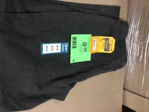 lot 25 image: Mens 36 x 32 in. Black  CottonSpandex Rugged Flex Relaxed Fit Duck Dungaree Pant