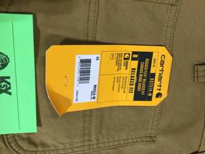 lot 26 image: Carhartt Rugged Flex Canvas Utility Work Shorts BS2514 size 36