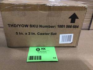lot 32 image: Husky 5 in. Caster Kit for Ready-to-Assemble Steel Garage Base Cabinets
