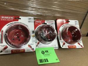 lot 37 image: Lot of Diablo Bi-Metal Hole Saw various sizes customer returns