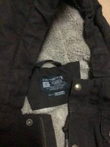 lot 50 image: Carhartt RELAXED FIT WASHED DUCK SHERPA-LINED UTILITY JACKET - Dark Brown - 2 WARMER RATING Sz L
