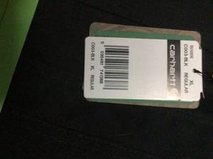 lot 61 image: Carhartt Mens Arctic Quilt Lined Duck Traditional Coat C003 Black X-large