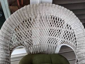 White Wicker Armchair