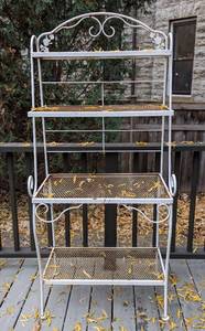 Painted Metal Bakers Rack