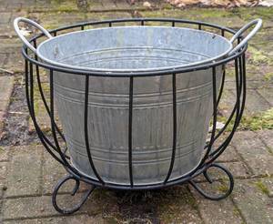 Iron and Galvanized Metal Planter