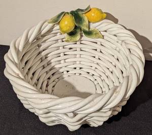 Pair of Vintage Ceramic Baskets