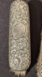 Set of Four Antique Sterling Silver Brushes