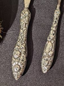 Antique Sterling Silver Brush and Shoehorns