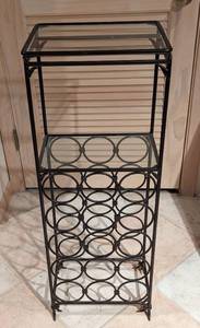 Glass Topped Wine Rack