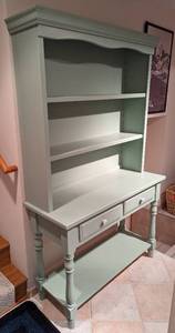 Beautiful Painted Wood Display Hutch