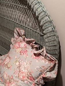 Green Wicker Bed Frame