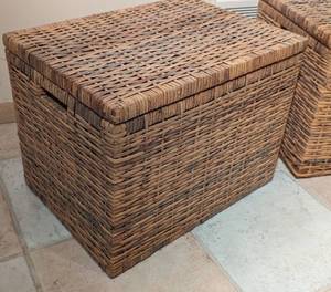 Pair of Wicker Storage Boxes