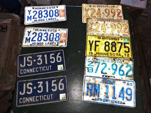 lot 31 image: Lot of (9) License Plates