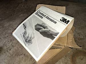 lot 36 image: Lot of (5 Boxes) 3M 51144-10001 110N Garnet Coated Abrasive Sheets 9x11