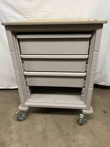 lot 2 image: Herman Miller Medical Mobile 3-Drawer Cart Trolley