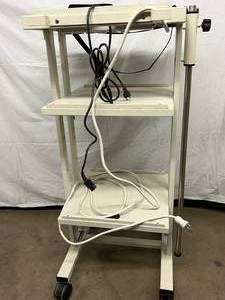 lot 21 image: Medi-Mech Olympus 3 Tier Medical Storage Cart With Hospital Grade Power Strip