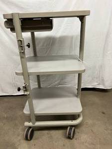 lot 10 image: MSRP $500 - Richard Wolf 31113.108 Industrial Medical Grade Mobile Workstation Endoscopy Cart Stand with Drawer - Super Condition
