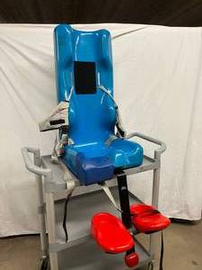 lot 30 image: MSRP $1500 TUMBLE FORMS JUNIOR CARRIE SEAT WITH RED FOOT RESTS - GREAT CONDITION&nbsp1st Pic Is A Stock Photo - Rest Are Actual Item