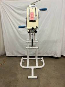 lot 13 image: WOW MSRP $2800 MONARK SWEDEN PHYSICAL THERAPY 881E UBE UPPER BODY ERGOMETER REHAB HAND  LEG CYCLE TRAINER WITH MSRP $2500&nbspENDORPHIN 355 SERIES CYCLE TABLE - ERGOMETER HAS SMALL CHIP IN HOUSING LOWER BACK SIDE - TABLE EXCELLENT