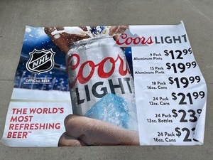 Coors Light NHL Beer Banner