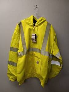lot 16 image: NEW CARHARTT MENS HIGH VISIBILITY CLASS 3 ZIP UP JACKET