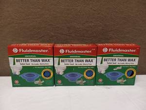 lot 46 image: (3) NEW FLUIDMASTER BETTER THAN WAX TOILET SEAL