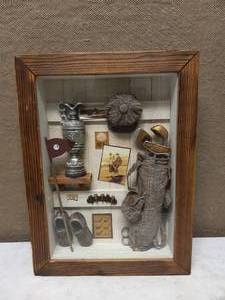 lot 88 image: ARISTER GIFT GOLF 3D SHADOW BOX WALL ART