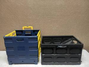 lot 104 image: (2) FOLDABLE STORAGE CONTAINERS
