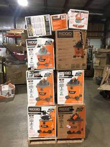 Mix lot of Ridgid Wet  Dry Vacuums Various Conditions and Models Review all pictures