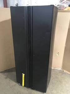 Husky Heavy Duty Welded 20-Gauge Steel Freestanding Garage Cabinet in Black (36 in. W x 81 in. H x 24 in. D) Open Box Review all pictures