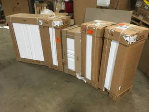 Mix Lot of Storage Cabinets in White Various Models Review all pictures