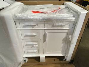 Home Decorators Collection Sonoma 36 in. W x 22 in. D x 34 in. H Bath Vanity in White with White Carrara Marble Top Review all pictures