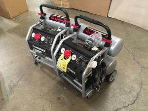Husky 4.5 Gal. Portable Electric-Powered Silent Air Compressor Lot of 2 Customer returns Review all pictures