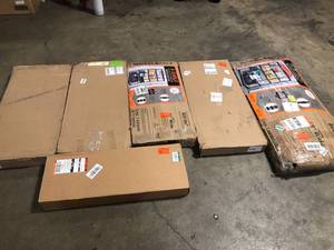 Mix Lot of Storage Utilities and Racks, Customer returns Review all pictures
