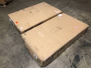 Husky 46 in. Adjustable Height Work Table with 2-Drawers in Black - Lot of 2