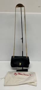 Black Paloma Picasso Leather Handbag  Made In Italy