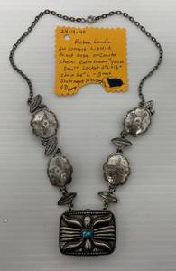 Vintage Estee Lauder SW Compact Lipstick Scent Case On Concho Chain