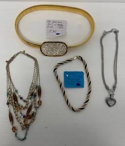 Group Of Misc. Jewelry Including Sparkle Belt And More