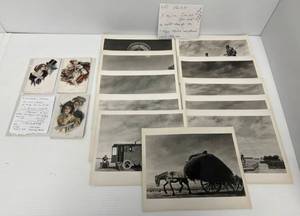 Group Of Misc. Antique Postcards And 8 12 x 10 Photo Prints By F. Molina Campos