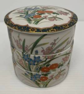 Vintage Porcelain Stacking Bento Box 5 T x 5 W