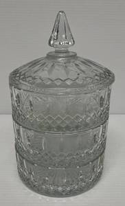 Glass Antique Bento Box 10 12 T x 6